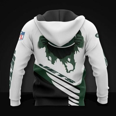 NFL New York Jets White Green Pullover Hoodie