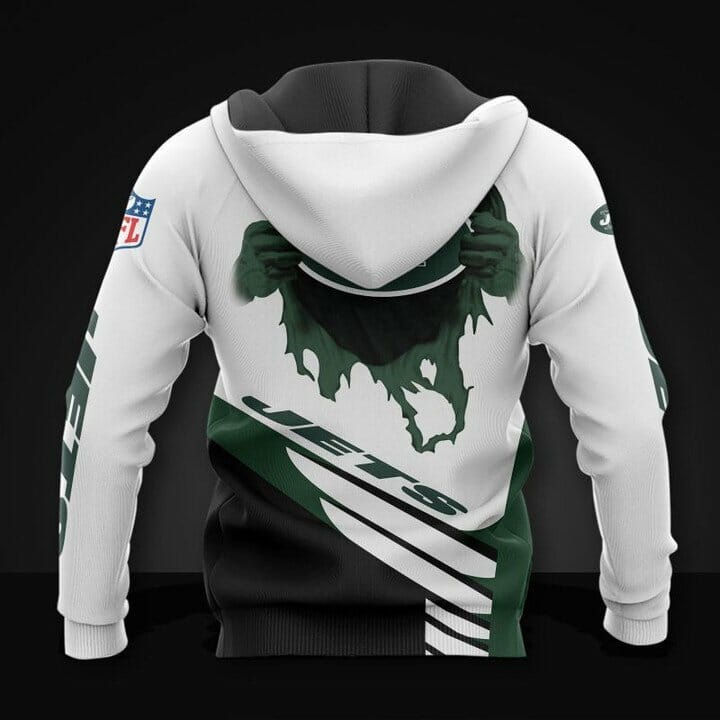 NFL New York Jets White Green Pullover Hoodie NFL New York Jets White Green Pullover Hoodie