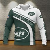 NFL New York Jets Green White Pullover Hoodie V2
