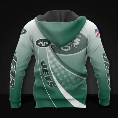 NFL New York Jets Green White Pullover Hoodie V3