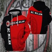 AC Milan Red Black Pullover Hoodie