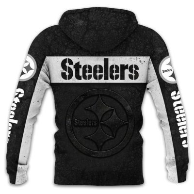 NFL Pittsburgh Steelers Dark All Over Pullover Hoodie