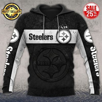 NFL Pittsburgh Steelers Dark All Over Pullover Hoodie