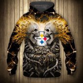 NFL Pittsburgh Steelers Skull Halloween Stone Pullover Hoodie