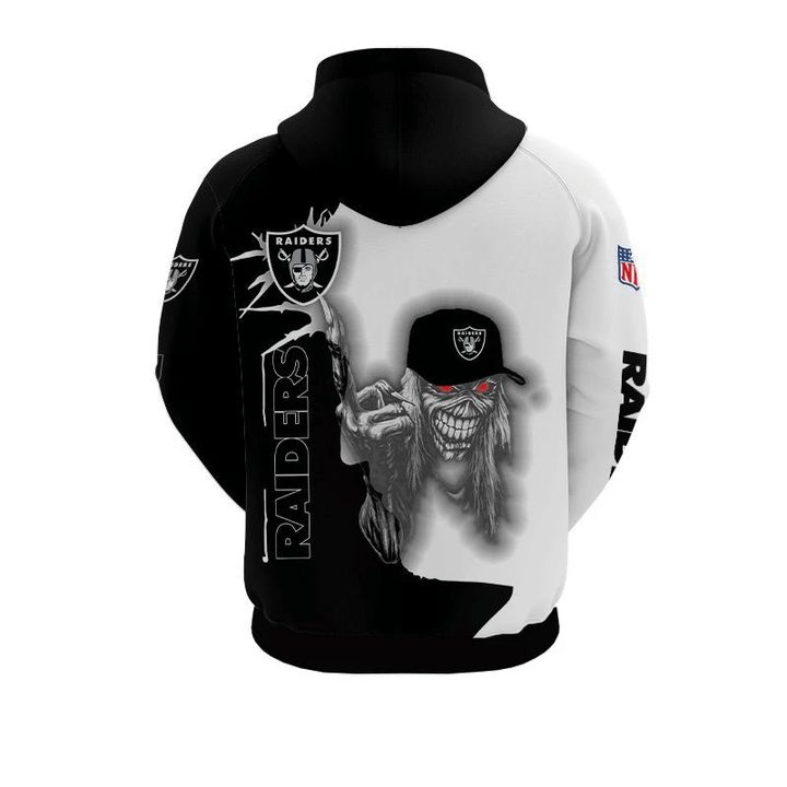 NFL Las Vegas Raiders Iron Maiden Pullover Hoodie NFL Las Vegas Raiders Iron Maiden Pullover Hoodie