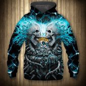NFL Jacksonville Jaguars Skull Black Pullover Hoodie