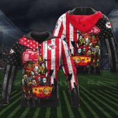 NFL Kansas City Chiefs Red Black Halloween Pullover Hoodie