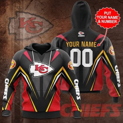 NFL Kansas City Chiefs Custom Name Number Pullover Hoodie