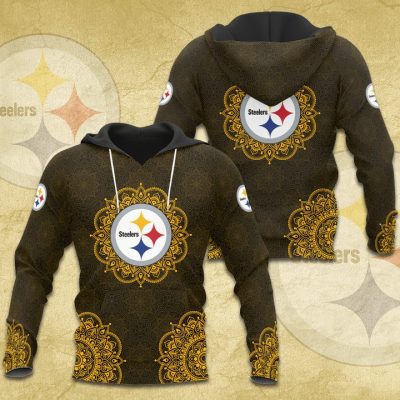 NFL Pittsburgh Steelers Golden Black Pullover Hoodie V2
