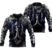 NFL Houston Texans Skull Smoke Pullover Hoodie