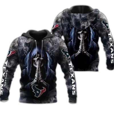 NFL Houston Texans Skull Smoke Pullover Hoodie