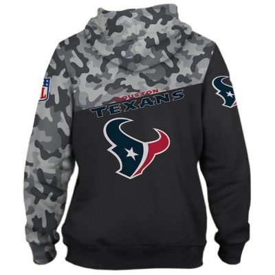 NFL Houston Texans Black Camo Pullover Hoodie