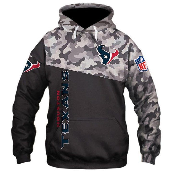 NFL Houston Texans Black Camo Pullover Hoodie NFL Houston Texans Black Camo Pullover Hoodie