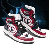 NFL Houston Texans Red White Air Jordan 1 High Sneakers