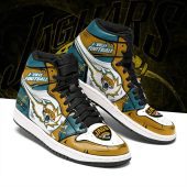 NFL Jacksonville Jaguars Gold Teal Air Jordan 1 High Sneakers