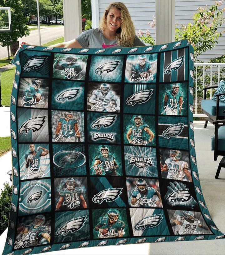 NFL Philadelphia Eagles Legends Quilt Blanket NFL Philadelphia Eagles Legends Quilt Blanket
