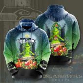 NFL Seattle Seahawks The Grinch Ugly Christmas Pullover Hoodie