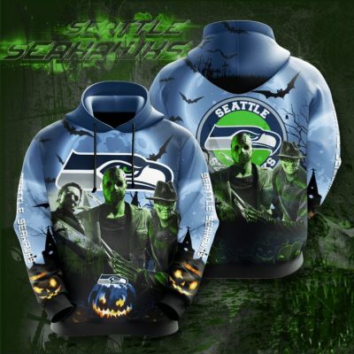 NFL Seattle Seahawks Halloween Night Pullover Hoodie V2