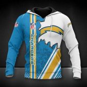 NFL Los Angeles Chargers Blue White Pullover Hoodie