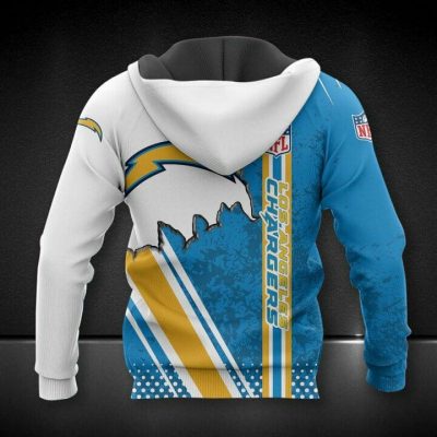 NFL Los Angeles Chargers Blue White Pullover Hoodie