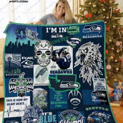 NFL Seattle Seahawks Navy Quilt Blanket