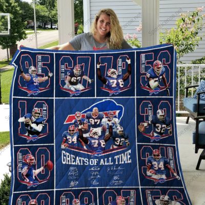 NFL Buffalo Bills Legends Quilt Blanket V2