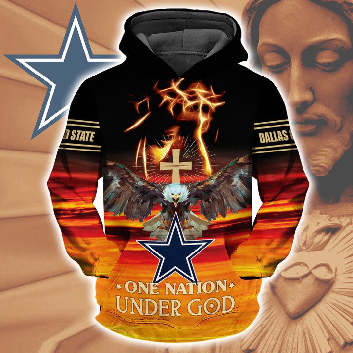 NFL Dallas Cowboys One Nation Under God Pullover Hoodie NFL Dallas Cowboys One Nation Under God Pullover Hoodie