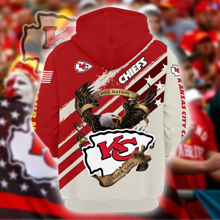 NFL Kansas City Chiefs Custom Name Red Cream Pullover Hoodie NFL Kansas City Chiefs Custom Name Red Cream Pullover Hoodie