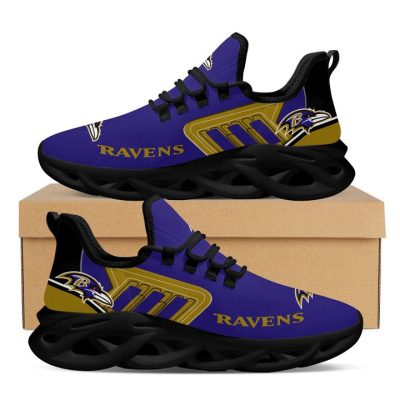 NFL Baltimore Ravens Purple Gold Max Soul Shoes V2