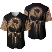NFL Arizona Cardinals Punisher Skull Camo Baseball Jersey