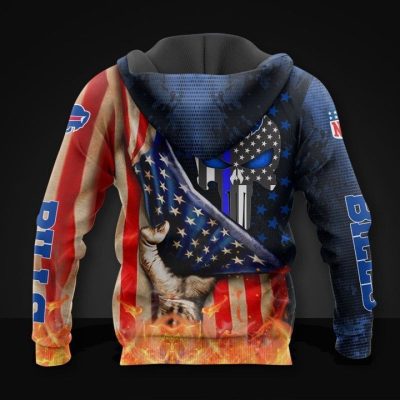 NFL Buffalo Bills American Flag Pullover Hoodie V2