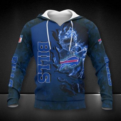 NFL Buffalo Bills Blue Scratch Pullover Hoodie