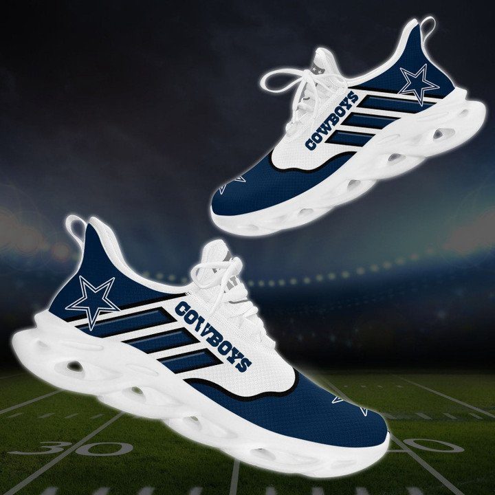 NFL Dallas Cowboys Blue White Stripes Logo Sneakers Max Soul Shoes NFL Dallas Cowboys Blue White Stripes Logo Sneakers Max Soul Shoes