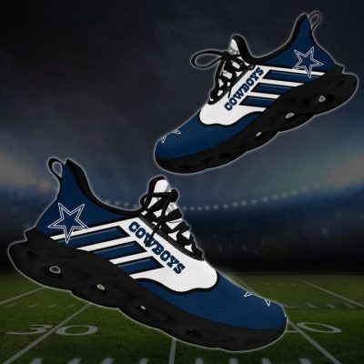 NFL Dallas Cowboys Blue White Stripes Logo Sneakers Max Soul Shoes