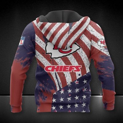 NFL Kansas City Chiefs American Flag Pullover Hoodie