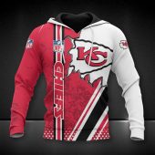 NFL Kansas City Chiefs Red White Pullover Hoodie