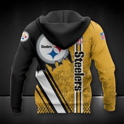 NFL Pittsburgh Steelers Golden Black Logo Special Pullover Hoodie