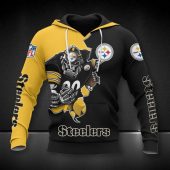 NFL Pittsburgh Steelers Black Golden Pullover Hoodie V2