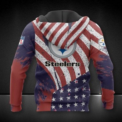 NFL Pittsburgh Steelers American Flag Pullover Hoodie