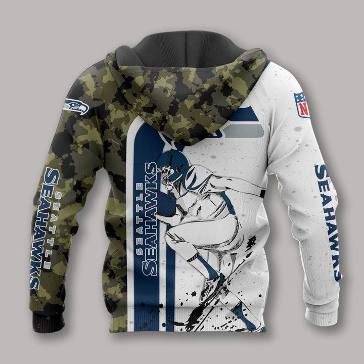 NFL Seattle Seahawks White Navy Camo Pullover Hoodie NFL Seattle Seahawks White Navy Camo Pullover Hoodie