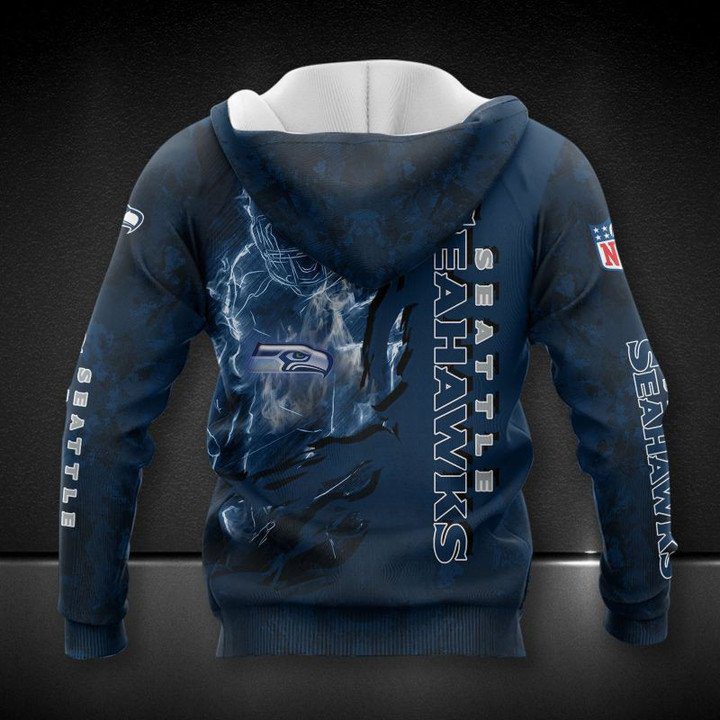 NFL Seattle Seahawks Navy Black Pullover Hoodie NFL Seattle Seahawks Navy Black Pullover Hoodie