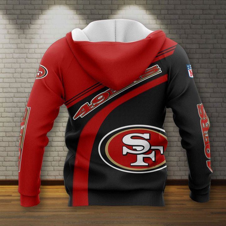 NFL San Francisco 49ers New Style Red Black Pullover Hoodie NFL San Francisco 49ers New Style Red Black Pullover Hoodie
