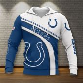 NFL Indianapolis Colts Blue White Pullover Hoodie