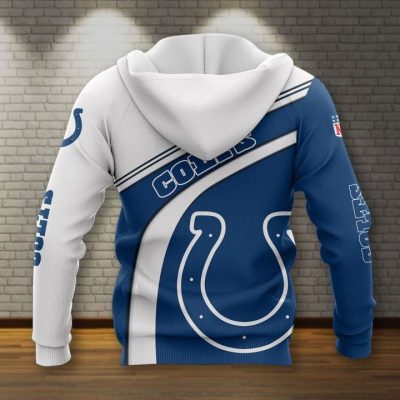 NFL Indianapolis Colts Blue White Pullover Hoodie