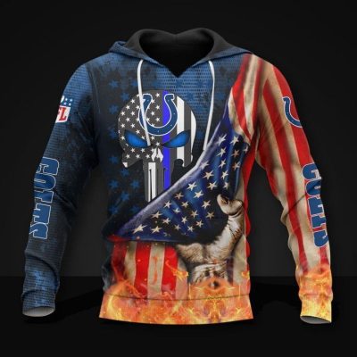 NFL Indianapolis Colts America Flag Pullover Hoodie V2
