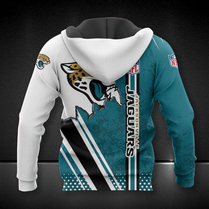 NFL Jacksonville Jaguars Teal White Pullover Hoodie NFL Jacksonville Jaguars Teal White Pullover Hoodie