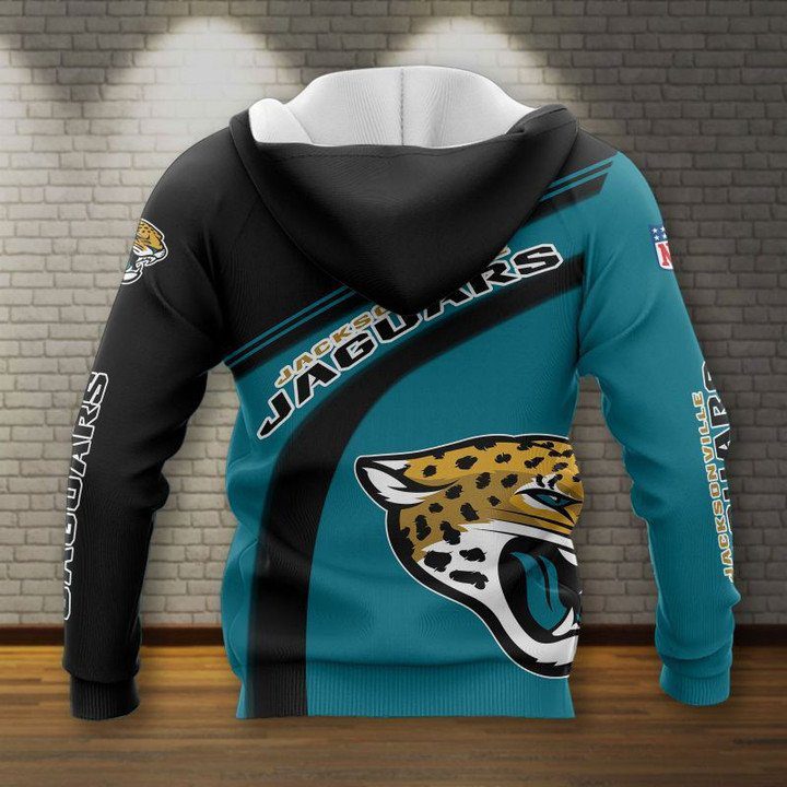 NFL Jacksonville Jaguars Teal Black Pullover Hoodie NFL Jacksonville Jaguars Teal Black Pullover Hoodie