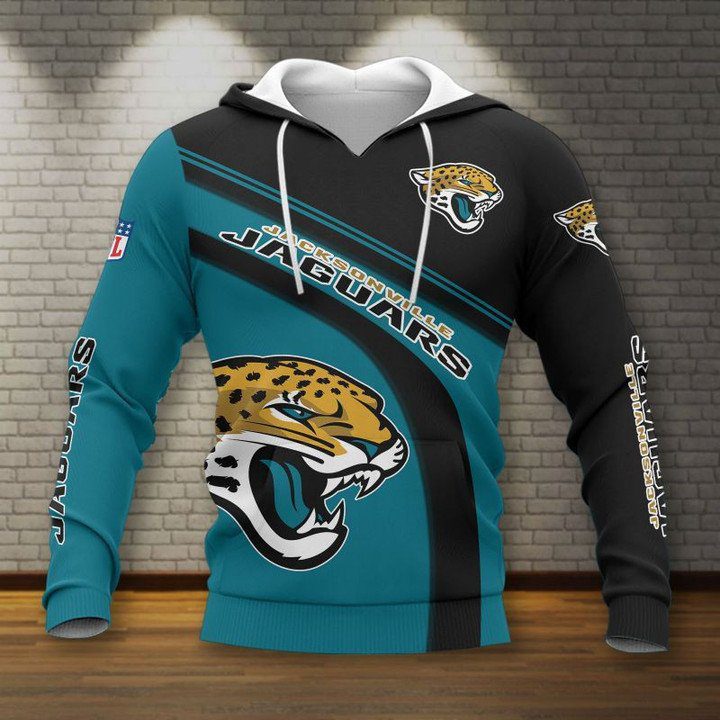 NFL Jacksonville Jaguars Teal Black Pullover Hoodie NFL Jacksonville Jaguars Teal Black Pullover Hoodie