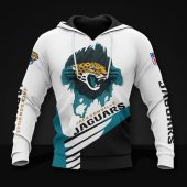 NFL Jacksonville Jaguars White Teal Pullover Hoodie