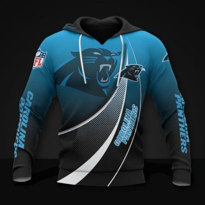 NFL Carolina Panthers Blue Black Pullover Hoodie V2 NFL Carolina Panthers Blue Black Pullover Hoodie V2